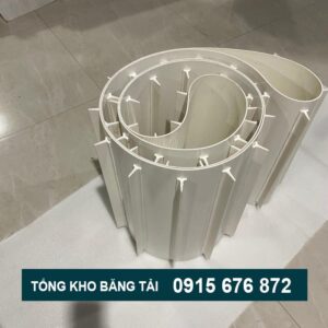băng tải pu trắng ép gờ