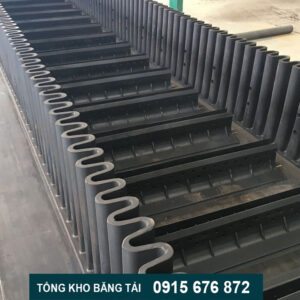 Băng tải cao su gắn gờ bèo cao