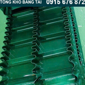 Băng tải pvc dán gờ-bèo tại tổng kho băng tải
