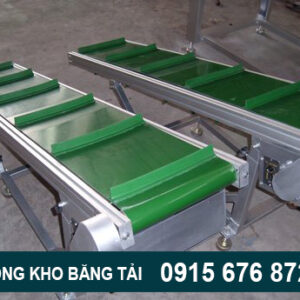 Băng tải pvc dán gờ tại tổng kho băng tải