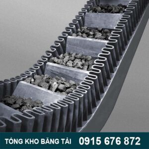Mô hình băng tải cao su gắn gờ bèo