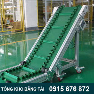 Mô hình băng tải pvc dán gờ-bèo