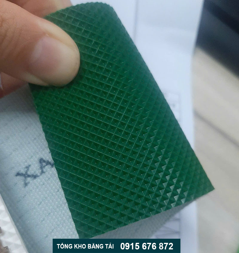 Băng tải pvc xanh caro giá tốt