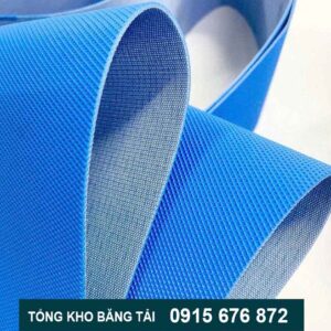 Băng tải pvc caro xanh dương